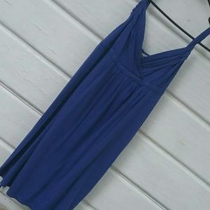 Blue spaghetti strap dress